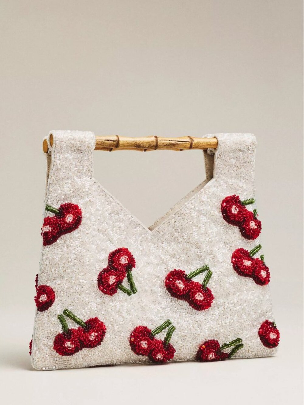 NWT Beaded Bamboo Hand Bag